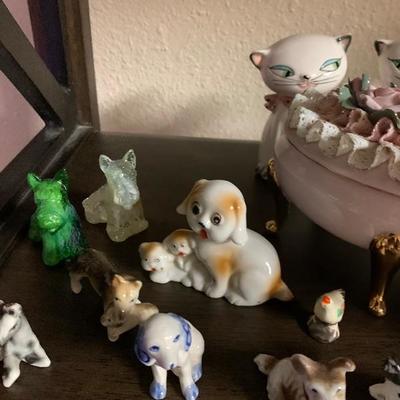 Collectible Dogs Carnival glass, Fenton,etc. -$3 each