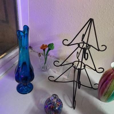 Art glass flowers $5 each 