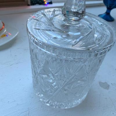 Brilliant period Hawkes style Crystal Ice Bucket-$12