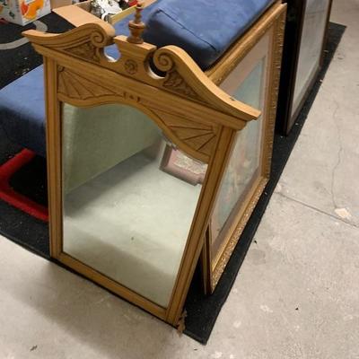 Eastlake Victorian carved Walnut Mirror-$40