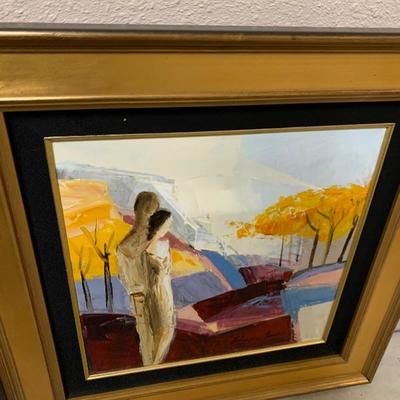 Original Adrienne Tasch oil painting together at the crossroads-$180