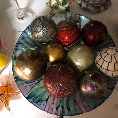 Ceramic Decorative orbs, $5 each