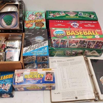 3782: 14 Boxes Full of Sports Trading Cards
Includes Baseball, Hockey and Dodgers Portraits '82