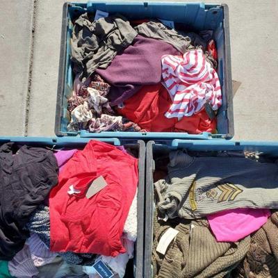 4422: 3 Totes Women's Clothes New with Tags, Size Small
Brands include but not limited to: Chico's, Romeo and Juliet,...