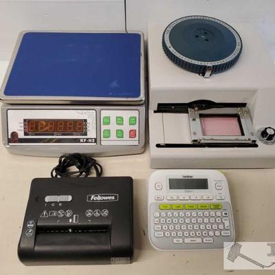 8512: Digital Scale, Card Embossment Machine, Brother label creator, Fellowes Card Shredder
Digital Scale, Card Embossment Machine,...