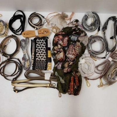 #4260 â€¢ Purse Straps, Scarfs, and a necklace.