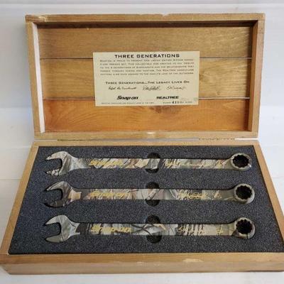 8035: Snap-On Three Generations Limited Edition Wrench Set
Ralph Lee, Dale & Dale Jr. Earnhardt Commemorative Snap-on camo wrench...