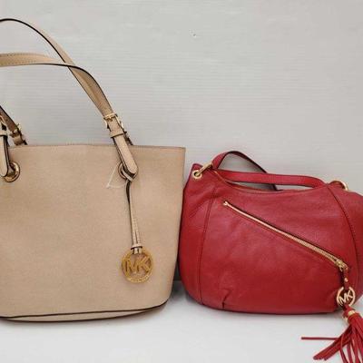 4113: 2 Michael Kors Purses- One Red and One Tan
Two Michael Kors Purses- One Red and One Tan