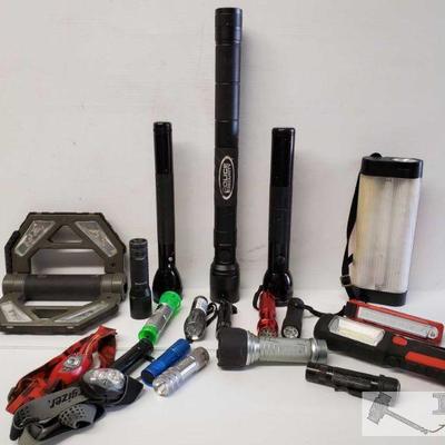 8093:20 Various Sized Flashlights
Brands including Mag-Lite, Police Security, Lux-Pro, Milwaukee, Energizer and more

