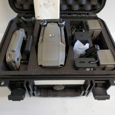 8020: DJI Mavic 2 Pro Drone w/ Hard Case
DJI Mavic 2 Pro Drone w/ Hard Case and 2 batteries, chargers, extra lenses, wings, and cables