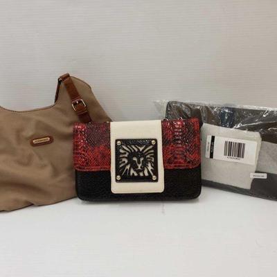 #4227 â€¢ 3 Assorted PursesAldo, Anne Klein and St Jones Bay