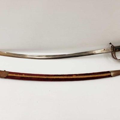 851: Vintage India Made Replica German WW1 Officers Sword with Scabbard
Measures approx 35in