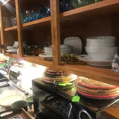 Dishes, Hand Woven Hot Plates 