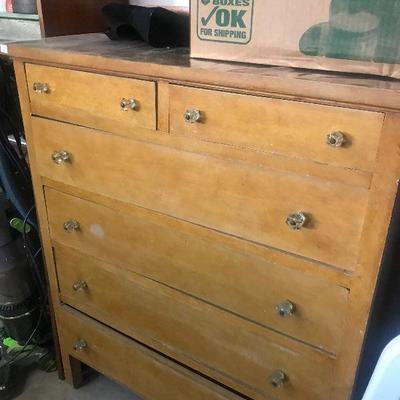 Antique Chest with Glass Knobs 