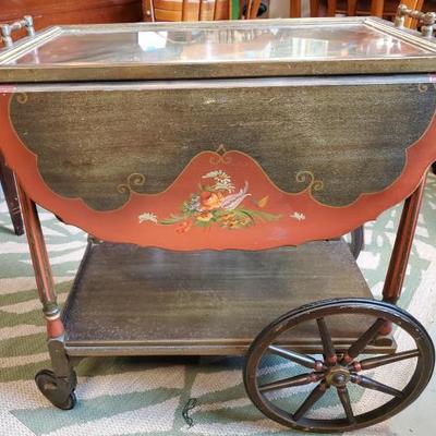 Hand Painted Tea Cart