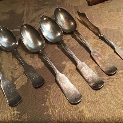 Atq Silver Plate Tablespoons