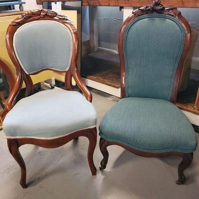 Atq Victorian Upholstered Chairs