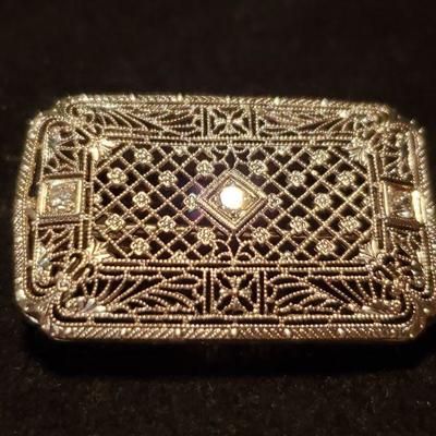 Gold & Diamond Brooch/Necklace