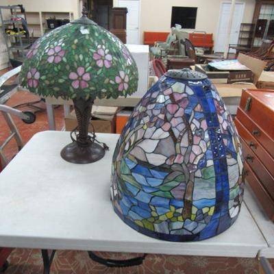 Stain glass lamp and shade