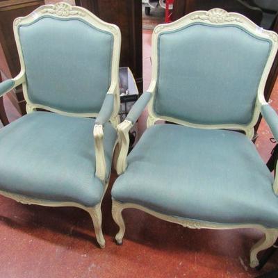 Pair French Style Arm Chairs
