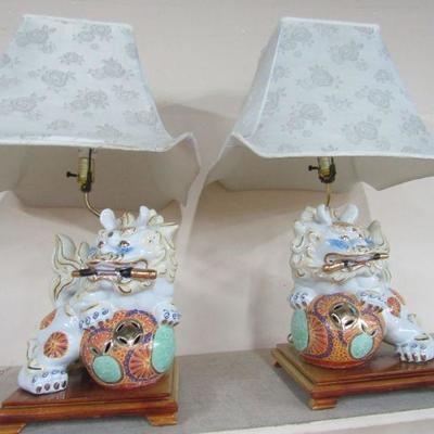 Chinese Foo Dog Lamps