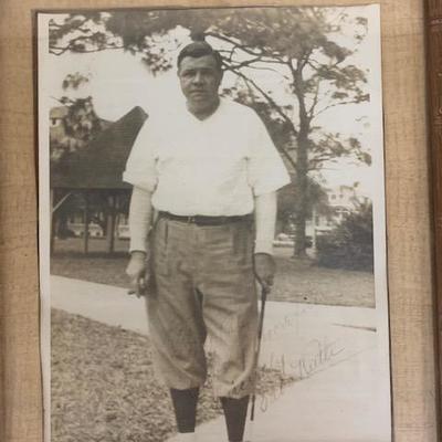 Babe Ruth Autograph photo.  It is  original