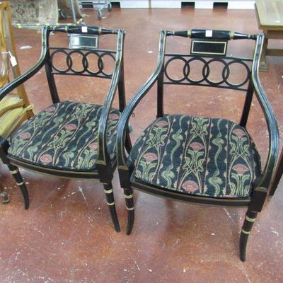 Pair of Baker Furn. Charleston Chairs