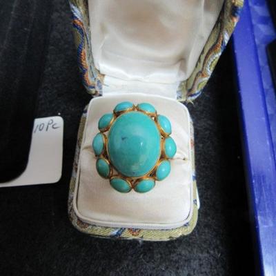 14kt Gold Turquoise Ring