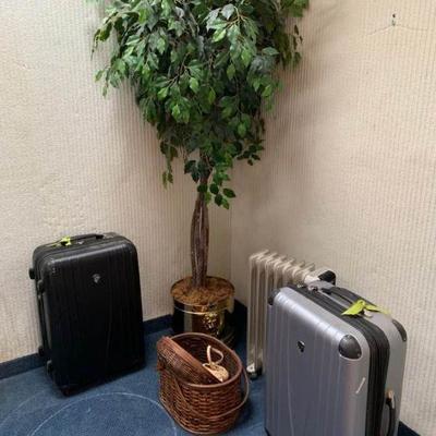 Tree, Suitcases, Basket