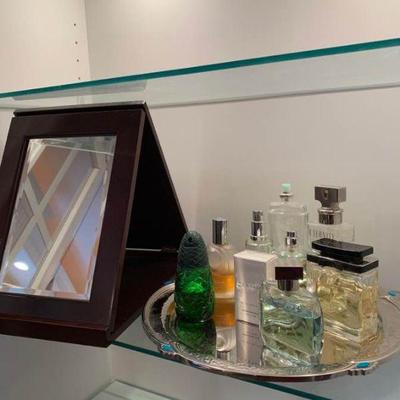 Perfumes, Mirror, and Tray