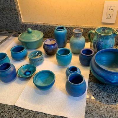 16 Pieces of Signed Pottery