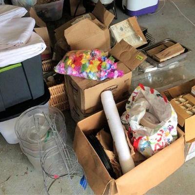 HFS013 Mystery Lot - Paper Goods, Glassware, Crafting, More