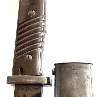 WWII GERMAN K98 MAUSER BAYONET WITH MATCHING SCABBARD