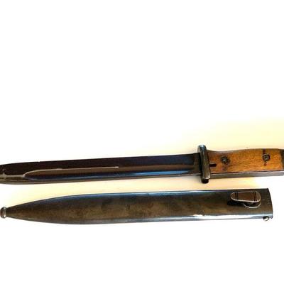 WWII GERMAN K98 BAYONET, S/245 MATCHING NUMBERS