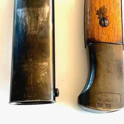 WWII GERMAN K98 BAYONET, S/245 MATCHING NUMBERS