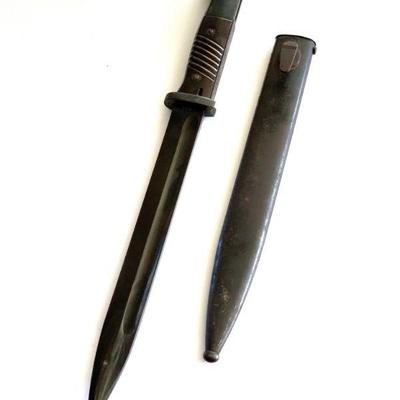 WWII GERMAN K98 MAUSER BAYONET WITH MATCHING SCABBARD