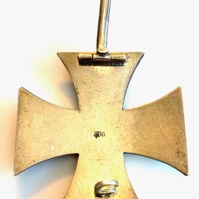WWI SILVER MARKED 800 VAULTED 1914 IMPERIAL GERMAN IRON