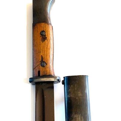 WWII GERMAN K98 BAYONET, S/245 MATCHING NUMBERS