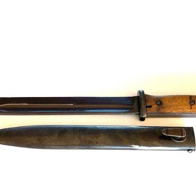 WWII GERMAN K98 BAYONET, S/245 MATCHING NUMBERS