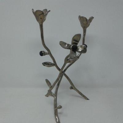 Michael Aram Fantasy Candlestick with Amethyst Flowers
