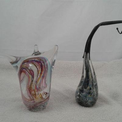 Two Beautiful Hand Blown Glass Pieces