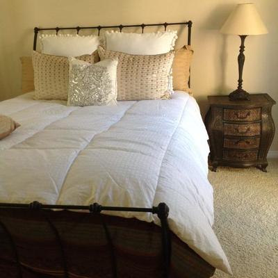 Queen bed and headboard