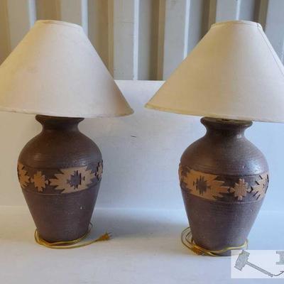2 Lamps with Lampshades
Measures approx 22"x32"