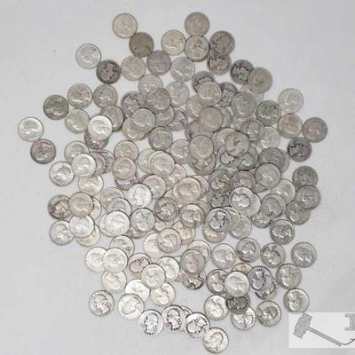 Approx 161 Pre 1964 Silver Quarter's, Weighs Approx
Approx 161 Pre 1964 Silver Quarter's, Weighs Approx 1,007.7g