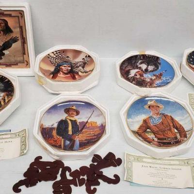 7 Collectors Western/Native American Plates
Includes Certificates of Authenticity for some and Stands