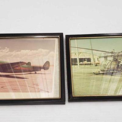 4433: 2 Picture Frames With 1 Airplane, 1 Helicopter
2 Picture Frames With 2 Air Planes, One U.S Amy Helicopter. 10"Ã—8",...