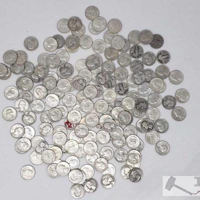 Approx 161 Pre 1964 Silver Quarter's, Weighs Approx 992.6g
Approx 161 Pre 1964 Silver Quarter's, Weighs Approx 9