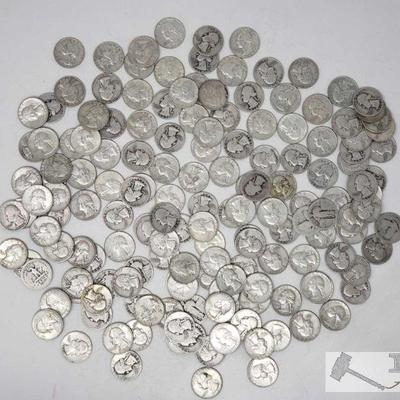 Approx 164 Pre 1964 Sliver Quarter's Weighs Approx 1,007g
Approx 164 Pre 1964 Sliver Quarter's Weighs Approx 1,007g