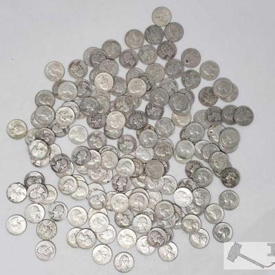 Approx 161 Pre 1964 Silver Quarter's, Weighs Approx 996.8g
Approx 161 Pre 1964 Silver Quarter's, Weighs Approx 996.8g
