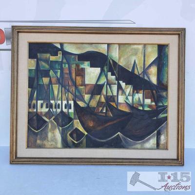 Modern Art Canvas Oil Painting #1036 by Colman, Framed
Colman #1036 canvas oil painting 30" x 40". 38.5" x 48.5"...